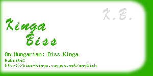 kinga biss business card